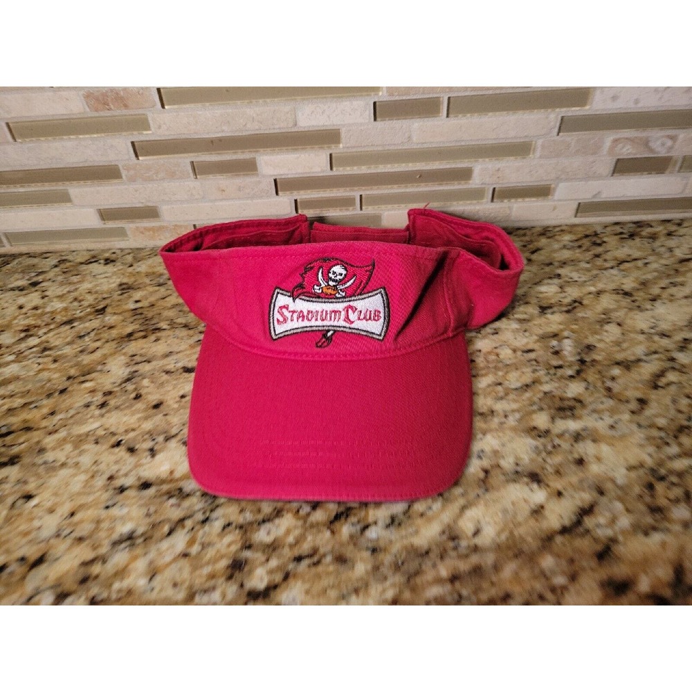 Tampa Bay Buccaneers Visor Cap Bucs Red Adjustable One Size Fits All Stadium